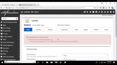 How to install laravel on domain or subdomain via cpanel software installer