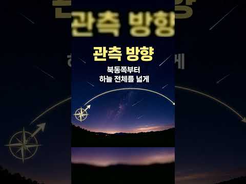 페르세우스 유성우 잘 보이는 시간 새벽에 직접 찾아보는 법 #유성우관측 #별똥별시간 #페르세우스