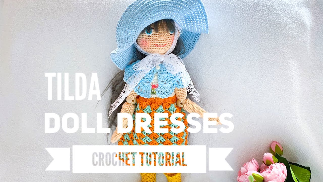 Crochet dress tutorial 🧶 crochet doll dresses 👗 YouTube