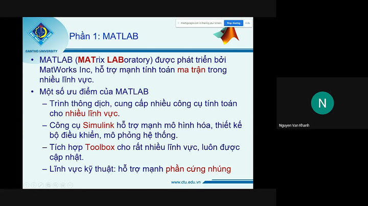 Các toán tử trong ma trận trong matlab năm 2024