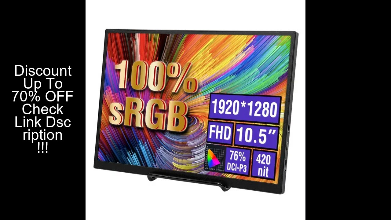 Anmite 10.5-Inch Portable Monitor 1280P HDR 