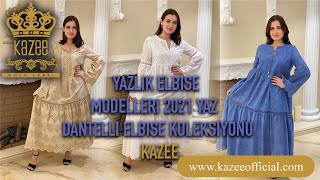 Yazlık Elbise Modelleri İtalyan Ithal Dantelli Elbise Koleksiyonu Kazee