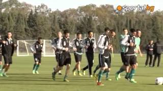 Injured Football Player Of Ludogorets Is Watching The Training