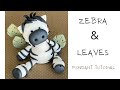 How to make a cute Zebra &amp; leaves fondant topper ( weights &amp; tools included )
