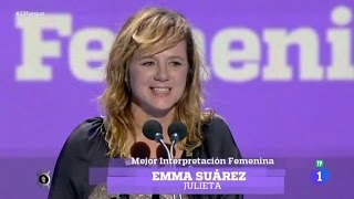 EMMA SUAREZ PREMIO FORQUE MEJOR INTERPRETACION FEMENINA 2016