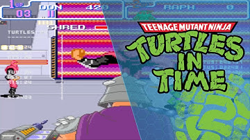 Teenage Mutant Ninja Turtles 4: Turtles in Time (SNES ) Playthrough on hard difficulty Part 2