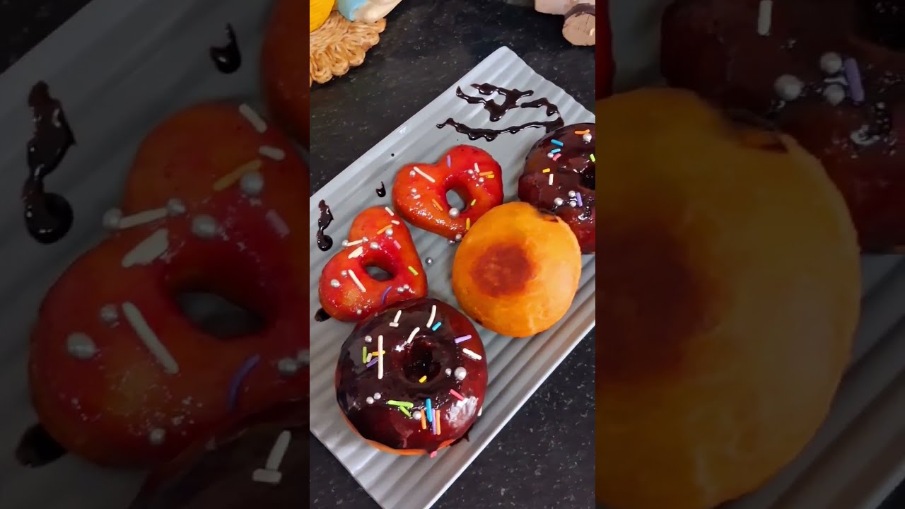 Eggless,Easy n Soft Donut & Bomboloni Recipe |Valentinesday Special