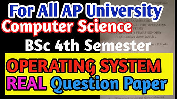 Sem 4 Computer Science Paper 5 OPERATING SYSTEM Important Model paper | sem 4 Computer Science #os