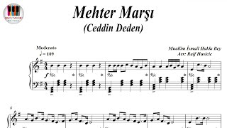 Mehter Marşı - Ceddin Deden, Piyano notaları, piyano eğitim, piyano dersi
