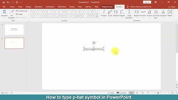 How to type p hat symbol in PowerPoint