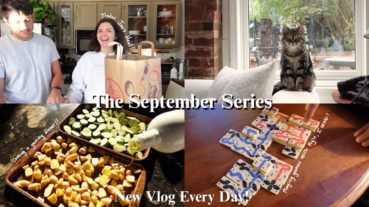 I’M VLOGGING EVERYDAY OF SEPTEMBER! | fall in ATL?!?!, Trader Joe’s haul, cooking yummy food! Yay!!!