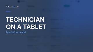 Information How to Use the Technician Workflow on a Tablet in ApexPitCore Update