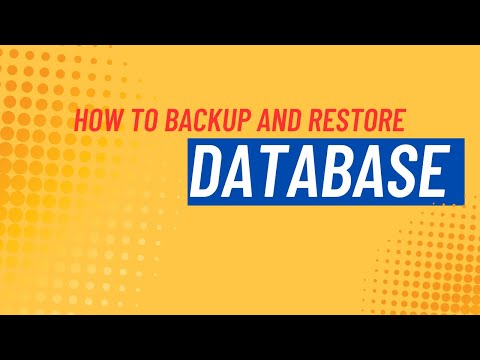 How to Backup , Restore Database in Sql server