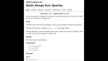 CSES | Range Queries | Static Range Sum Queries