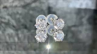 宝石の森 ダイヤモンド ピアス プラチナ Pt900 合計1ct ダイヤ
