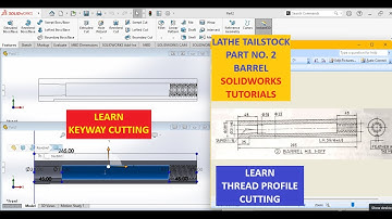 Lathe Tailstock - Part 2: BARREL | Solidworks Tutorials in Hindi 1080p #learning #skills