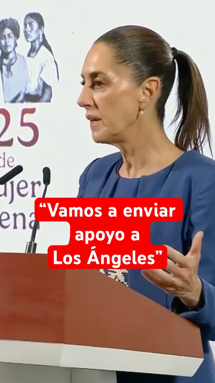 Sheinbaum enviará equipo de apoyo a California tras Incendios #shorts