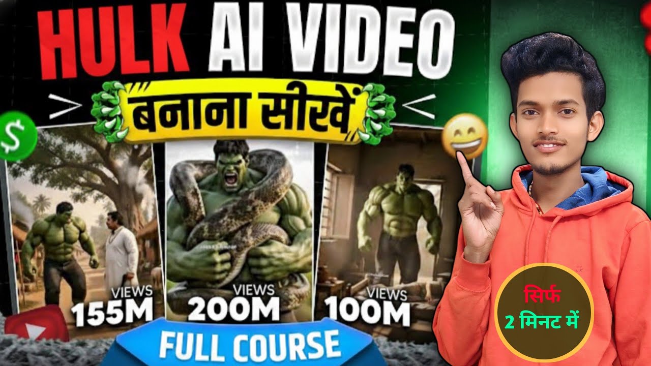 How To Create Perfect HULK Ai Videos (Full Course)✅ Ai Se Video Kaise Banaye | ai video kaise banaye