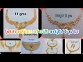 Gold necklace set with weight  price22k gold necklace set collection