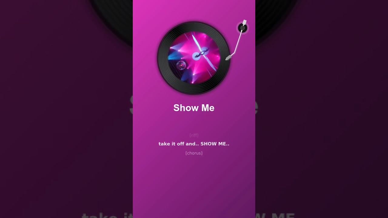 Show Me - A wishing boogie rock tune. Don't know I she agreed. 
