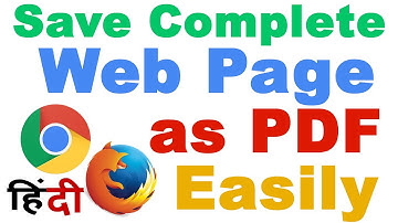How To Save Complete Web Page as PDF in Chrome and Firefox Easily In Hindi/Urdu (Web Page to PDF)