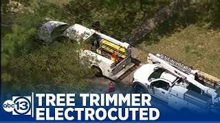 Tree trimmer dies after contact with power line in northwest Houston, officials say