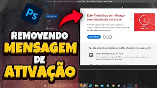 Como remover a mensagem de ativacao do Photoshop 2024