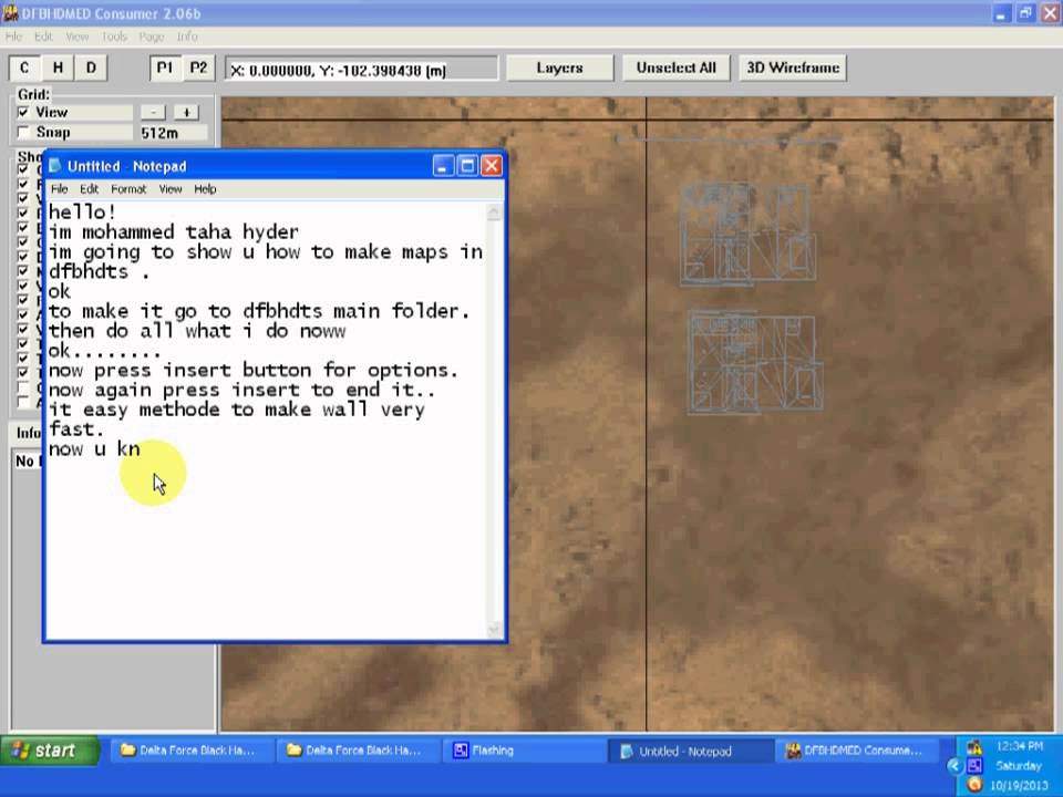 How to make map in Delta force black hawk down team sabre
