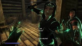 'you are not suppose to be in here', lydia and serana reation- skyrim anniversary edition