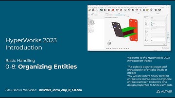 HyperMesh 2023 Introduction 08 - Organizing Entities
