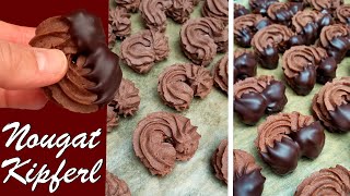 Thumbnail for Schoko Linzer Kipferl mit Nougat | Spritzgebäck ohne Fleischwolf