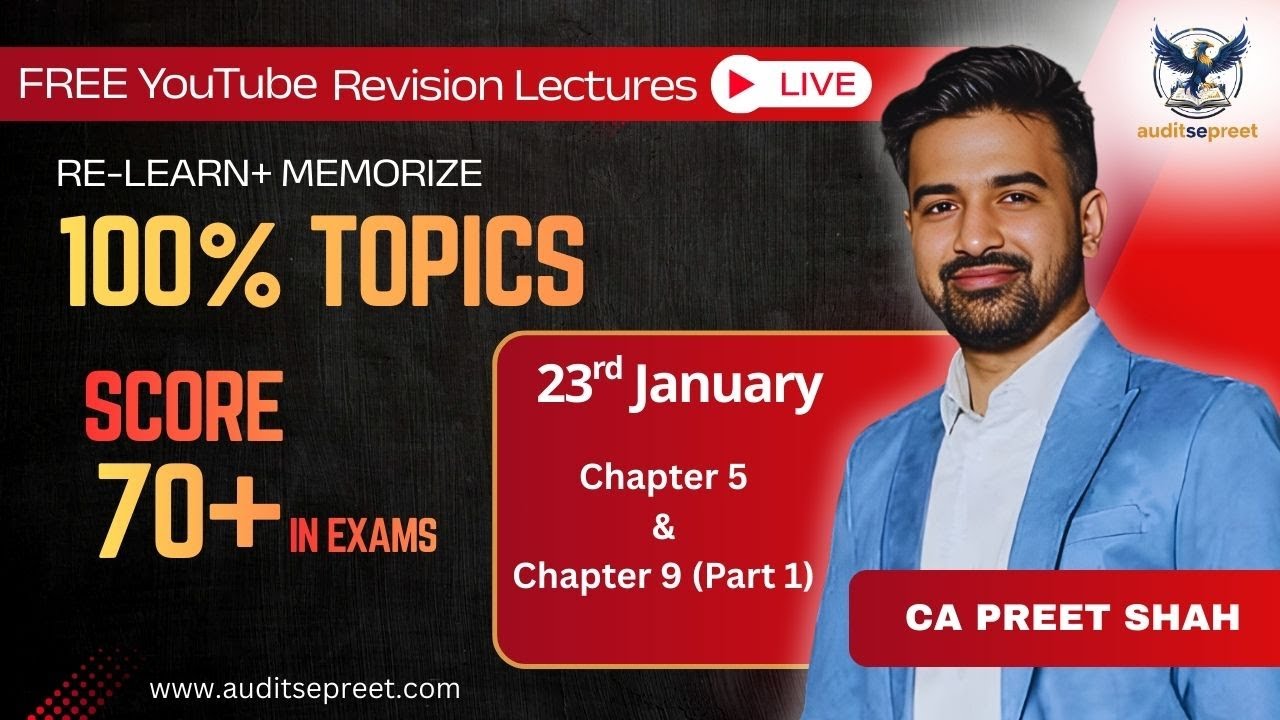 CA INTER AUDIT | CHAPTER 5 & 9 | DETAILED REVISION – ONE SHOT - YouTube