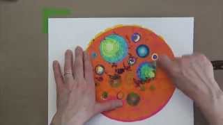 Monoprinting with Crayon Resists using Gelli Plates