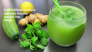 Cucumber Ginger Lemon Mint Juice | Lowers Blood Pressure | Diabetes Friendly | Weight Loss | Detox screenshot 1