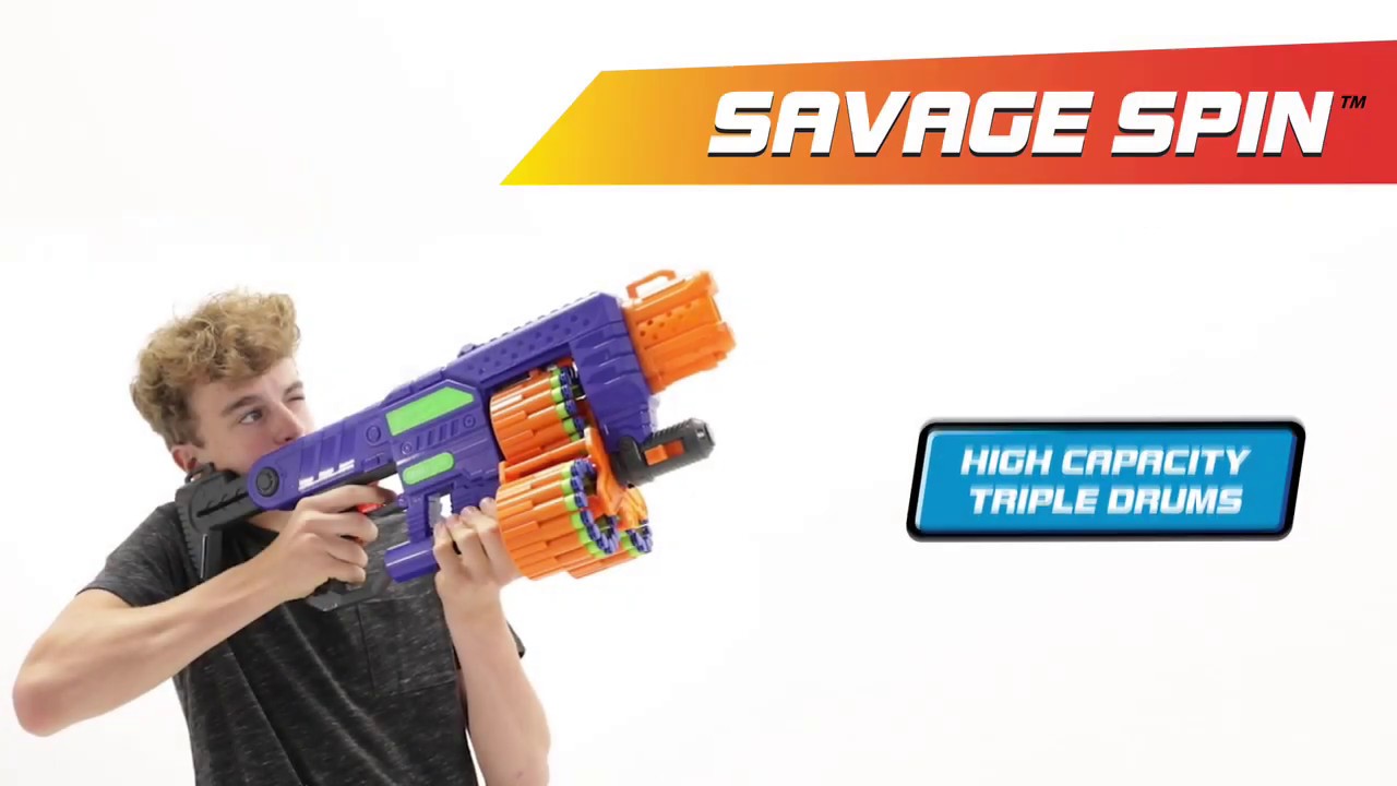 Adventure Force Savage Spin Motorized Triple Drum Dart Blaster