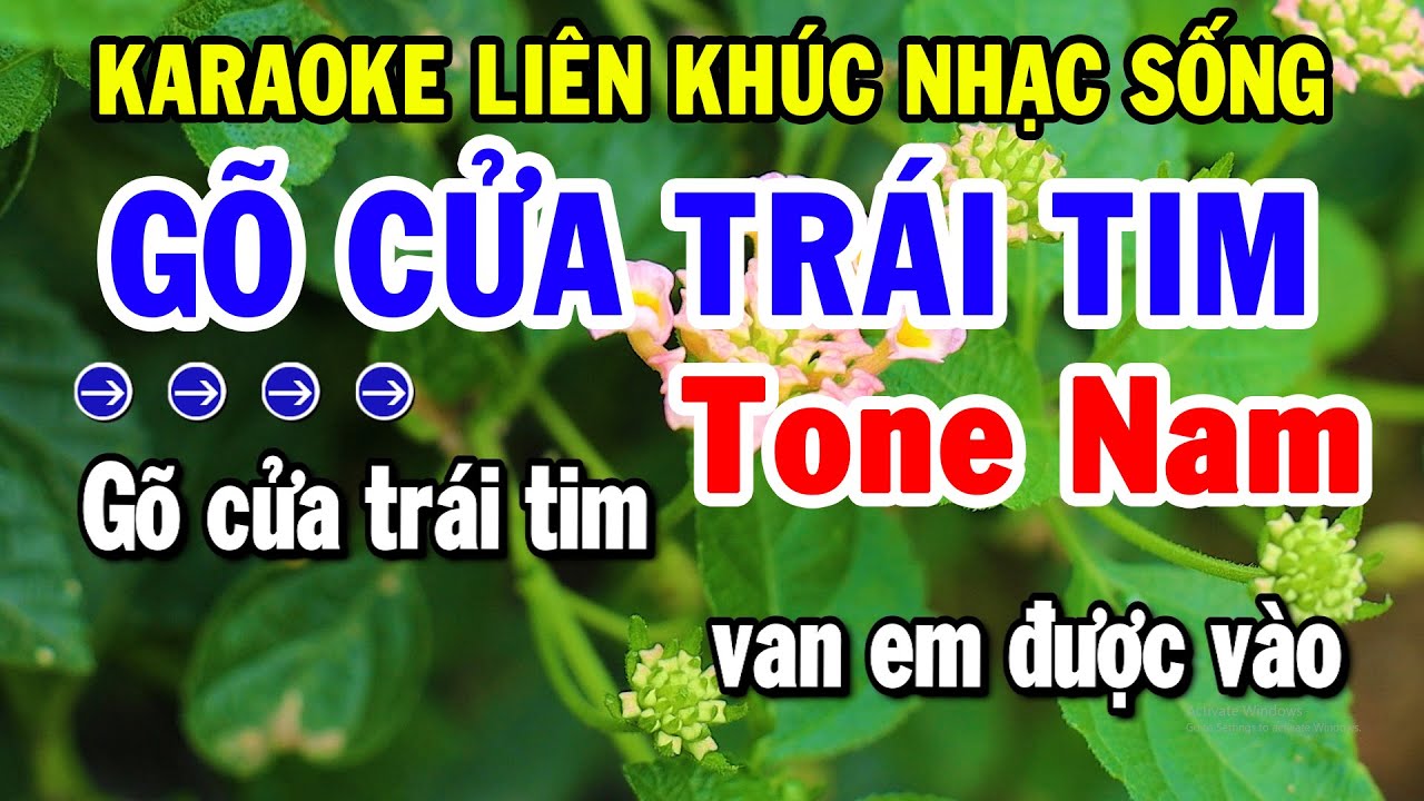 Karaoke Liên Khúc Nhạc Sống Tone Nam Dễ Hát | Nhạc Vàng Bolero Hay Nhất - Gõ Cửa Trái Tim