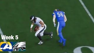 Philadelphia Eagles vs  Los Angeles Rams Madden NFL 24