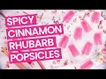 Spicy Cinnamon & Rhubarb Popsicles