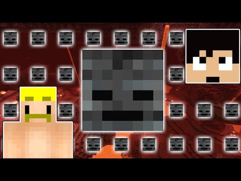 ウィザースケルトンの頭大量に集めて闘技場を作ります【マイクラ】
