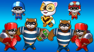 Talking Tom Hero Dash - 10 RACCOONS BEAT BY QUEEN BEE ANGELA IN NEW UPDATE