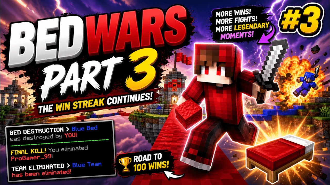 🔥 MINECRAFT BEDWARS LIVE PART 3! ⚔️ WIN STREAK CONTINUES! | Loaded Lobby