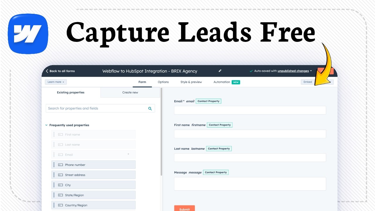How to Integrate Webflow Forms with HubSpot for Free (2026 New Changes ...