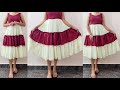 Three Layer Frock Cutting and Stitching || Frill / Layer Frock Cutting and Stitching Tutorial