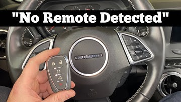 How To Start A 2016 - 2024 Chevy Camaro With No Remote Detected - Chevrolet Dead Bad Broken Key Fob