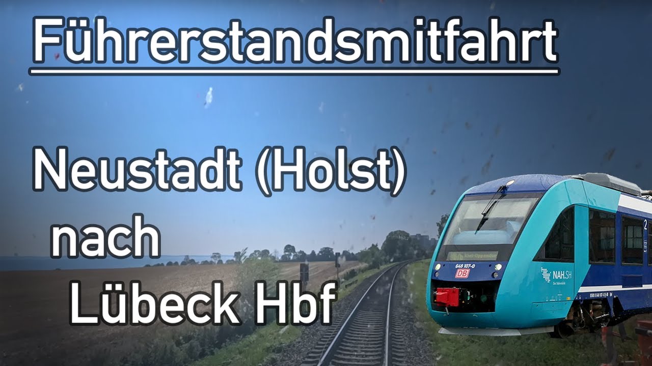 Bäderbahn im Hochsommer | RB85 | Neustadt(Holst) - Lübeck | BR 648 (Lint41) | Führerstandsmitfahrt
