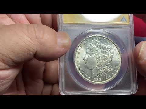 Rare World Coins US 1887 S Morgan Dollar ANACS 62 Rare Grade