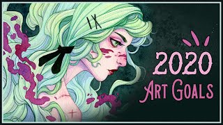What are My 2020 Art Goals? ☾ Watercolor Painting Jade