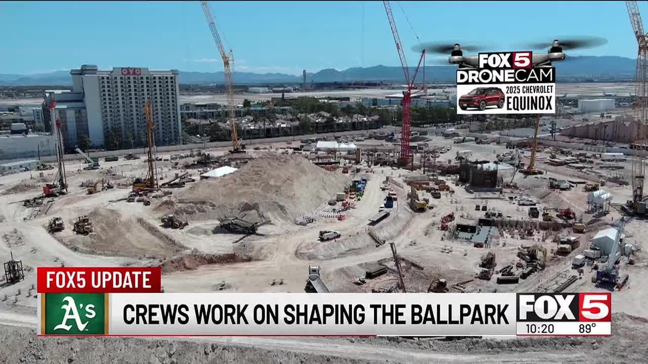 A's Ballpark foundation taking shape in Las Vegas