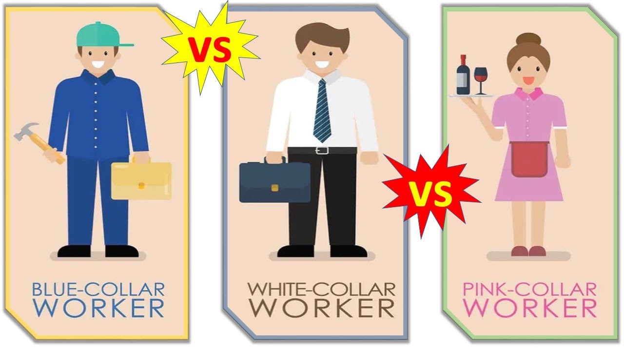 Blue Collar Worker Vs White Collar Worker Vs Pink Collar Worker Youtube