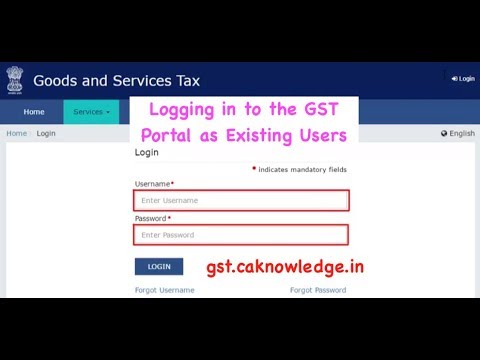 Logging in to the GST Portal as Existing Users (GST Login)